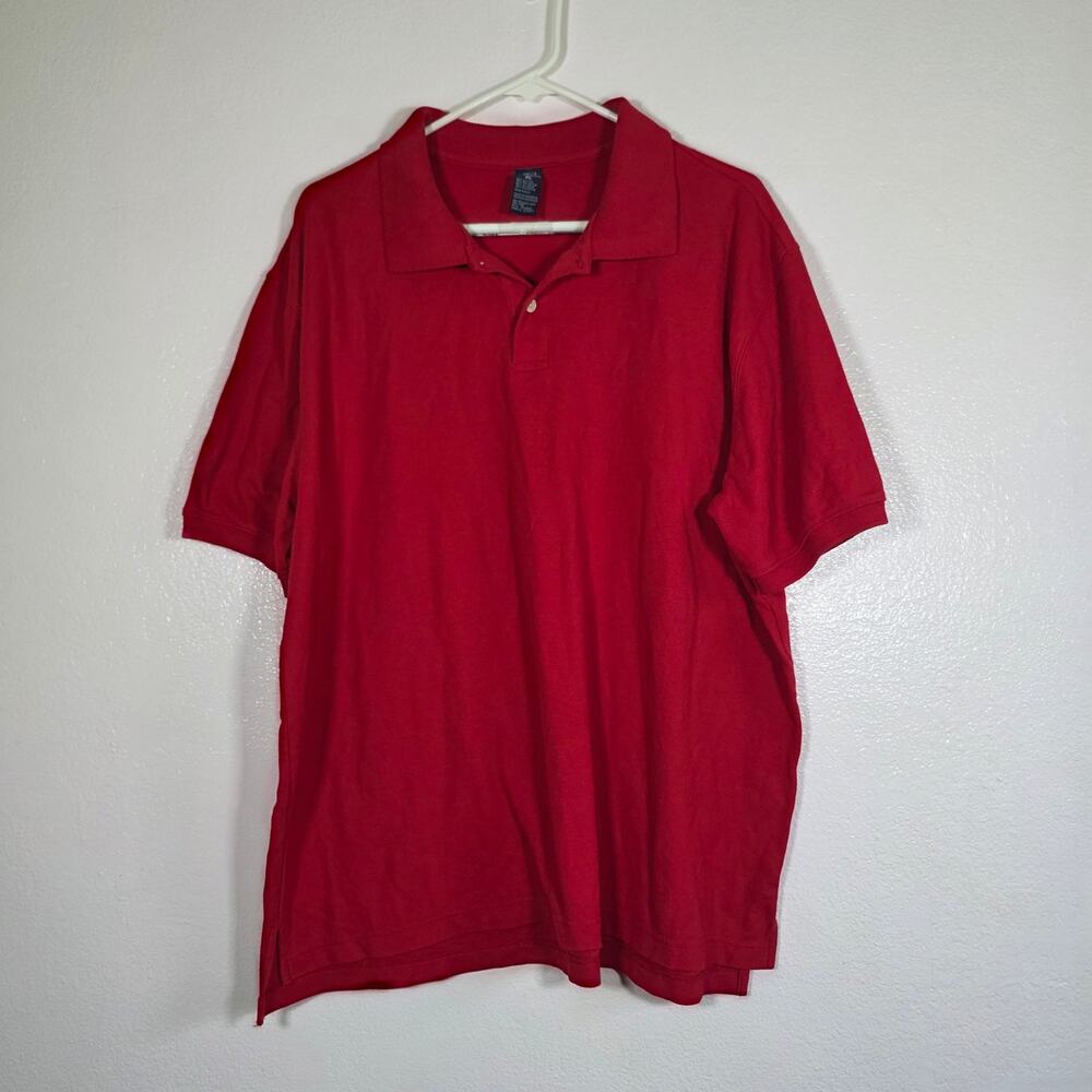 Bugle Boy Red Polo Shirt Cotton Blend Short Sleeve Men's XL Casual Classic